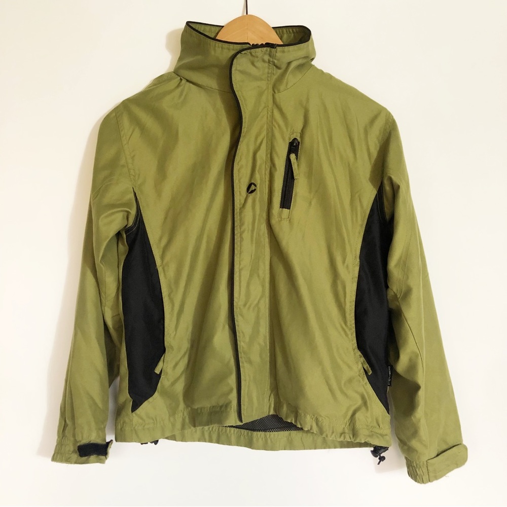 Stormberg Norwegian Jacket Size 10 Green Hooded Full Zip Windbreaker Raincoat